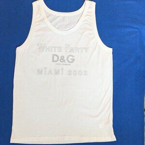 Dolce & Gabbana limited edition men's singlet "White Party" Miami 2002